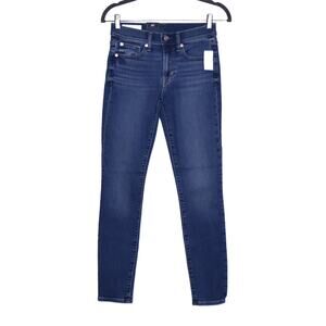 GAP NEW Mid Rise True Skinny Jeans Medium Indigo Stretch 5-Pocket Women's 25